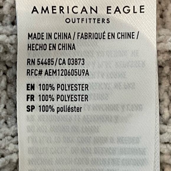 American Eagle Gray & White Ribbed Y2K Sweater Dress NWOT Size M - Picture 8 of 10